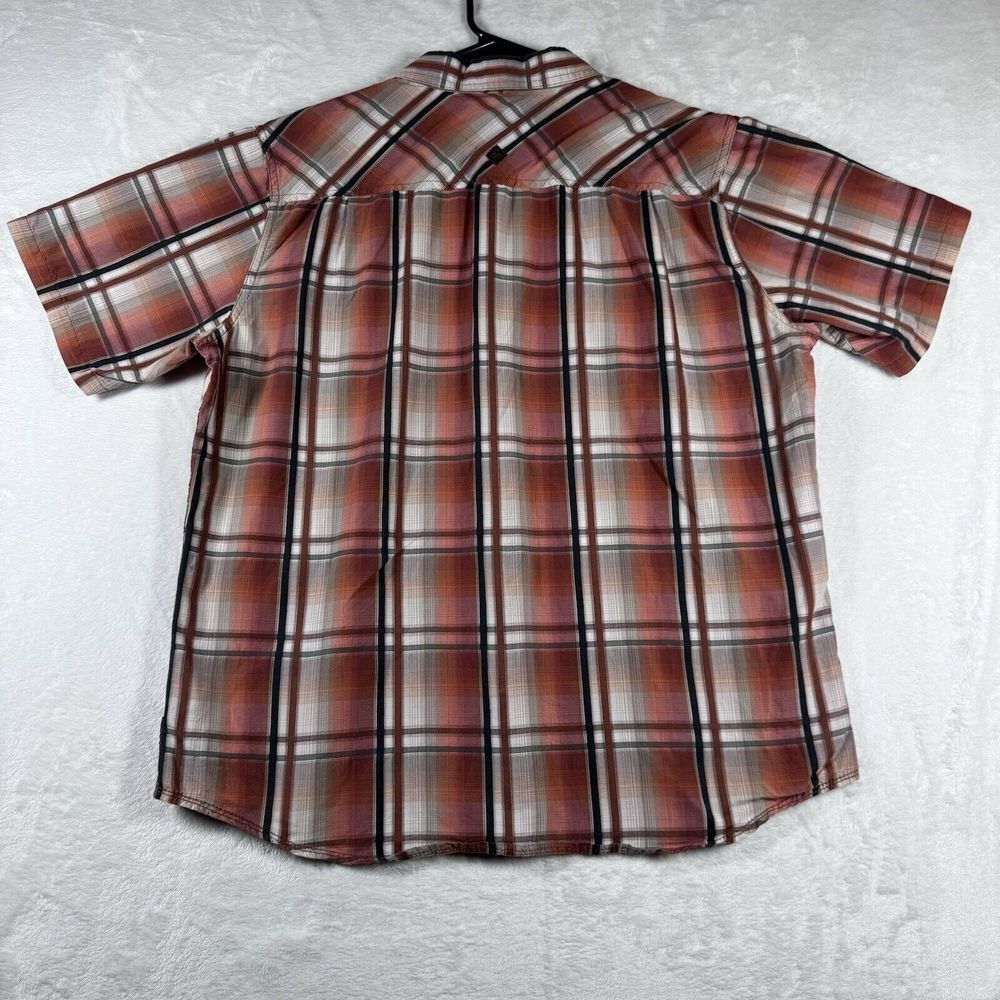 Prana Shirt Shirt Mens Large Plaid Short Sleeve‎ Button Up Casual Outdoor - Picture 7 of 13